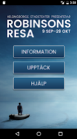 The app for the augmented reality part of "Robinsons Resa", Helsingborgs Stadsteater